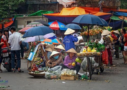 Chợ Hà Nội, where locals and visitors alike can explore a diverse array of goods, from fresh produce to traditional crafts...