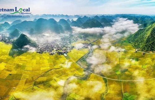 Bac Son Valley in northern Vietnam is a picturesque gem, celebrated for its mesmerizing karst landscapes.