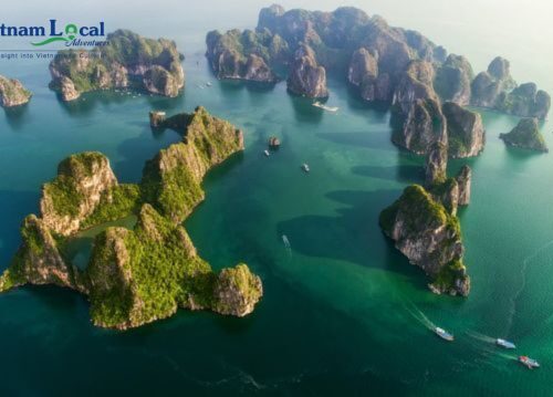 Bai Tu Long Bay, a pristine and less-explored extension of the renowned Halong Bay in Vietnam.